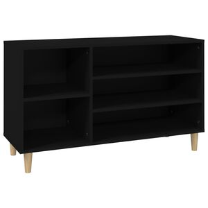 vidaXL Pantofar, negru, 102x36x60 cm, lemn compozit