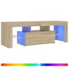 vidaXL Comodă TV cu lumini LED, stejar Sonoma, 120x35x40 cm
