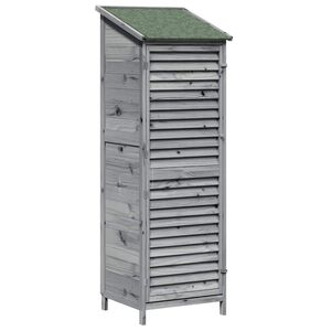 vidaXL Sălaș de grădină Gri 59 x 56 x 176 cm Lemn de Brad Solid