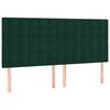 vidaXL Pat box spring cu saltea, verde &icirc;nchis, 180x200 cm, catifea