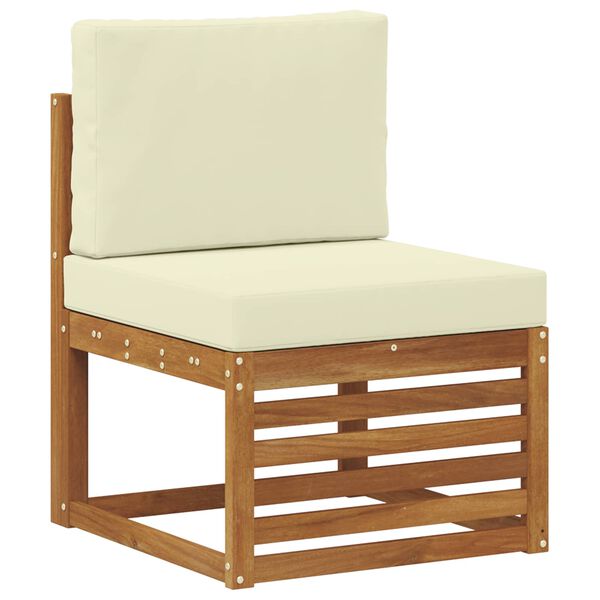 vidaXL Set canapea sectională cu pernă 9 pcs Natural și Crem