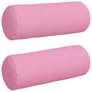 vidaXL Perne Bolster 2 pcs Roz &Oslash; 25 x 70 cm țesătură