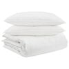 vidaXL Set de Pături cu pernă 3 pcs Alb Pene de rață