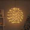 vidaXL Bola cu 160 LED Alb cald 50,5 x 50,5 x 52 cm Metal