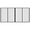 vidaXL Poartă pentru c&acirc;ini 2 buc. Negru 80 x 80 cm Oțel Galvanizat