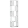 vidaXL Bibliotecă cu 5 niveluri, alb 45x23,5x162,5 cm lemn prelucrat