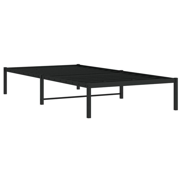 vidaXL Cadru pat metalic, negru, 107x203 cm