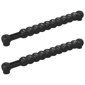 vidaXL Piese de masă de fotbal 2 buc. Negru 30 x 2,2 x 2,9 cm HIPS