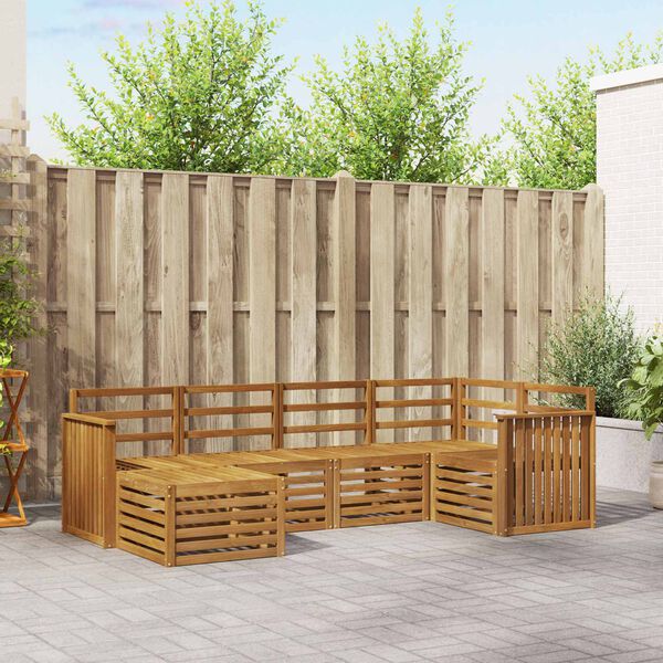 vidaXL Seturi de canapele 6 pcs natural Lemn Solid de Acacia