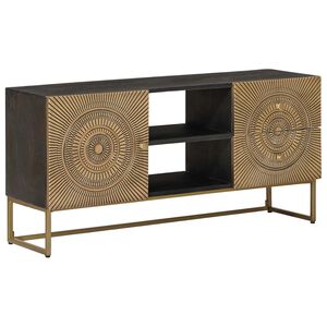 vidaXL Cabinet TV cu sertar cu raft cu ușă Alamă 105 x 30 x 50 cm
