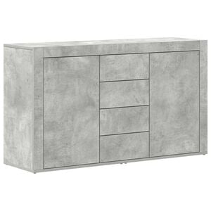vidaXL Bufet cu sertar Gri din beton 120 x 36 x 69 cm Lemn compozit