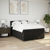 vidaXL Pat box spring cu saltea, negru, 140x190 cm, textil