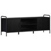 vidaXL Cabinet TV 133 x 33 x 50 cm Stejar Negru Lemn prelucrat