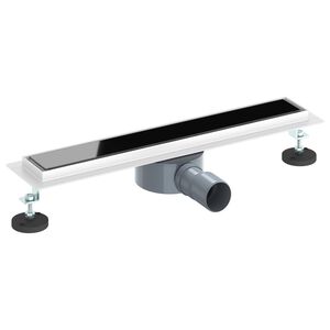 vidaXL Scurgere pentru duș cu capac din sticlă și sifon de 360&deg; 50 cm