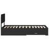 vidaXL Cadru de pat cu headboard Negru 100 x 200 cm Lemn compozit