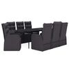 vidaXL Set mobilier de grădină cu perne, 9 piese, negru