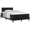 vidaXL Pat cu arcuri cu saltea cu headboard Negru 120 x 190 cm Catifea