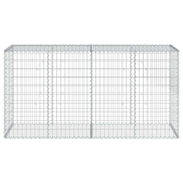 vidaXL Coș gabion cu capac, 200x50x100 cm, fier galvanizat