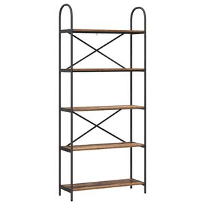 vidaXL Raft pentru cărți 5 niveluri 80 x 30 x 183 cm Lemn prelucrat
