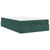 vidaXL Cadru de pat cu saltea cu saltea 2 pcs Verde Catifea