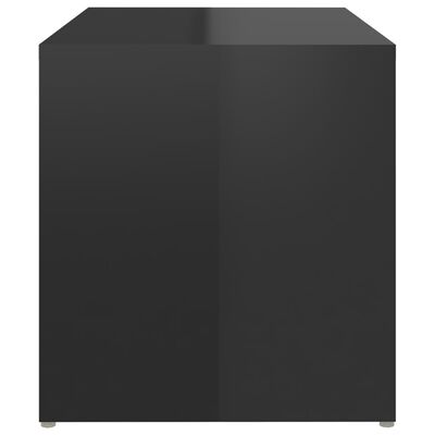 vidaXL Masă laterală, negru extralucios, 59x36x38 cm, PAL