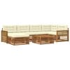 vidaXL Set de canapele de exterior 7 buc. Natural și Crem