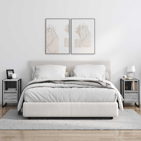 vidaXL Noptieră cu sertar Gri Sonoma 39,5 x 30 x 50 cm Lemn compozit