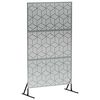 vidaXL Ecran de intimitate 100 x 50 x 180 cm Oțel Galvanizat Argintiu