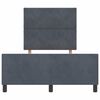 vidaXL Pat cu arcuri cu headboard Gri &icirc;nchis 120 x 190 cm Catifea