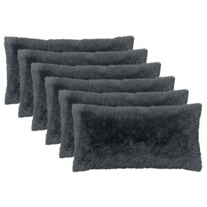 vidaXL Pernă cu pernă HEERLEN 6 buc. Antracit Fleece PV