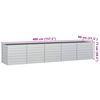vidaXL Strat &icirc;nălțat de grădină argintiu 400x80x77 cm oțel galvanizat