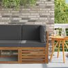 vidaXL Sofa Colțar pentru Exterior Lemn Solid de Acacia natural