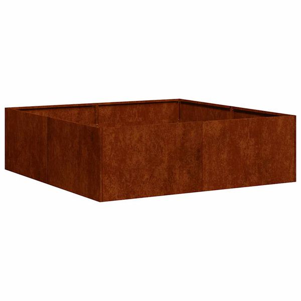 vidaXL Jardinieră Rusty 100x100x30 cm Oțel pentru intemperii