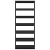 vidaXL Bibliotecă/Separator cameră, negru, 80x30x198 cm, PAL