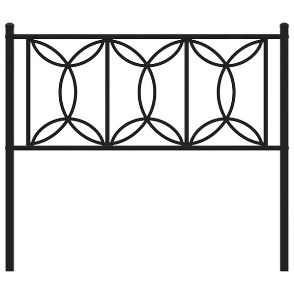 vidaXL Tăblie de pat de schimb metalică, negru, 100 cm