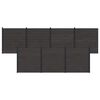 vidaXL Set de Gard 7 buc. 1218 x 186 cm WPC și Aluminiu Negru