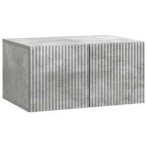 vidaXL Oglindă TV montată pe perete Gri Beton 59,5 x 41 x 30 cm