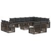 vidaXL Set de canapele pentru grădină 13 pcs Gri poliratan