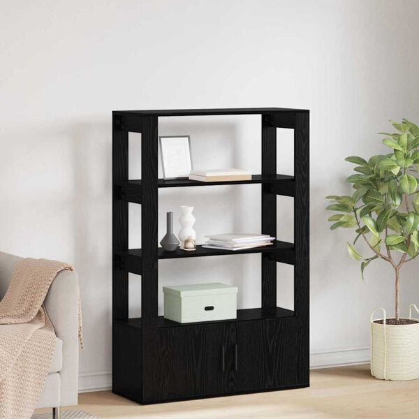 vidaXL Bufet Stejar negru 30 x 80 x 119.5 cm Lemn compozit