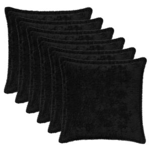 vidaXL Husă pentru pernă 6 buc. HOUTEN Negru 30 x 30 cm