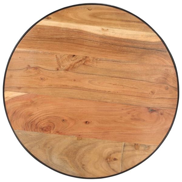 vidaXL Măsuță de cafea, negru, 68 x 68 x 36 cm, lemn masiv de acacia