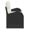 vidaXL Canapea de grădină Negru 124 x 62 x 69cm poliratan
