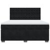vidaXL Pat box spring cu saltea, negru, 180x200 cm, catifea