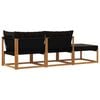 vidaXL Unități de sofa sectional de exterior cu pernă 3 Bucată natural