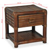 vidaXL Noptieră, 45 x 45 x 40 cm, bambus, maro &icirc;nchis