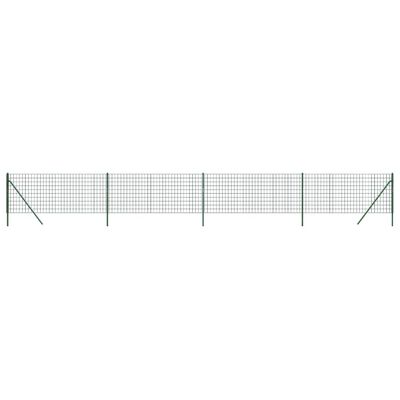vidaXL Gard plasă de sârmă verde 0,8x10 m, oțel galvanizat