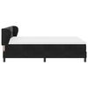 vidaXL Pat cu arcuri cu saltea cu headboard Negru 140 x 190 cm Catifea