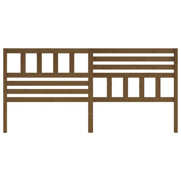 vidaXL Tăblie de pat, maro miere, 206x4x100 cm, lemn masiv de pin