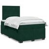 vidaXL Pat box spring cu saltea, verde &icirc;nchis, 120x200 cm, catifea