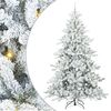 vidaXL Brad de Crăciun artificial cu ramuri articulare Alb 240 cm